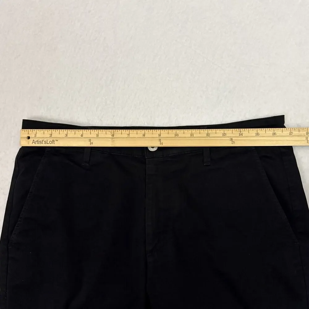 AG Adriano Goldschmied Mens Size 33R The Lux Khaki Tailored Trouser Pants Black